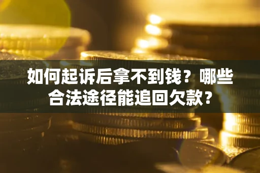 武汉如何起诉后拿不到钱？哪些合法途径能追回欠款？