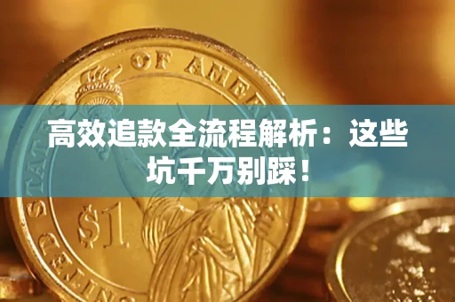 武汉高效追款全流程解析：这些坑千万别踩！