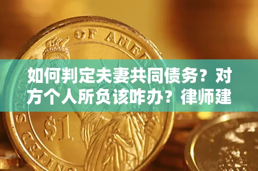 武汉如何判定夫妻共同债务？对方个人所负该咋办？律师建议