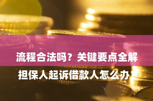 武汉

担保人起诉借款人怎么办？流程合法吗？关键要点全解析