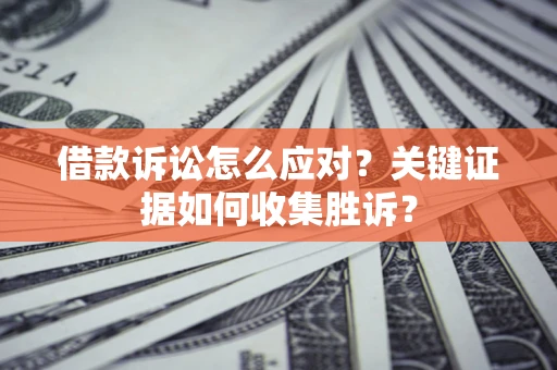 武汉借款诉讼怎么应对？关键证据如何收集胜诉？
